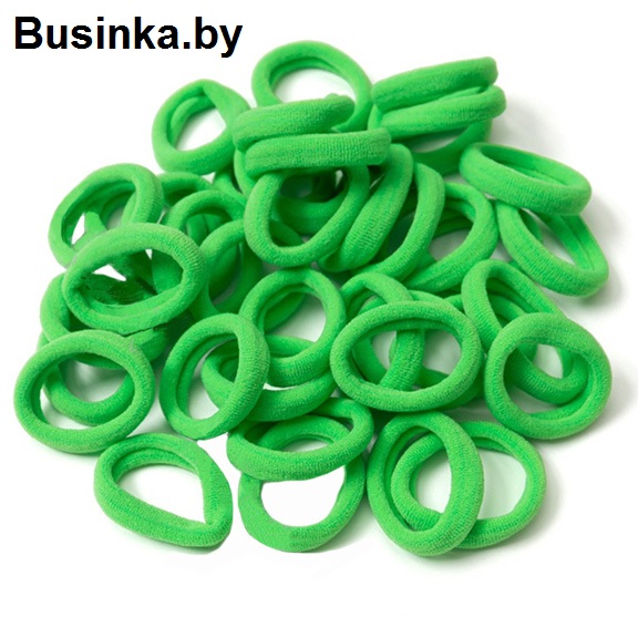 Бесшовные резинки для волос 4 см, светло-зелёный (1 шт), не тугие, легко тянутся — изображение 1