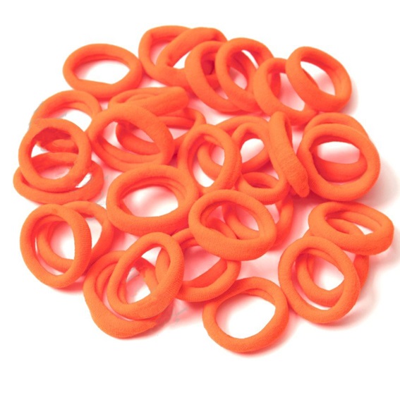 Бесшовные резинки для волос 3 см, ярко-оранжевый (10 шт) — изображение 1