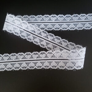 Кружево "Сердечки" 3 см (1 метр), белый