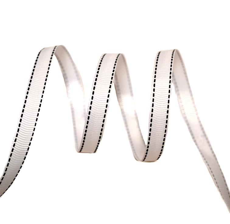 Репсовая лента "Мелкая строчка" 1 см — изображение 1