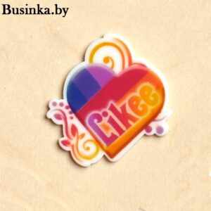 Кабошон-вырубка "Likee" 3,3*3,3 см (1 шт)
