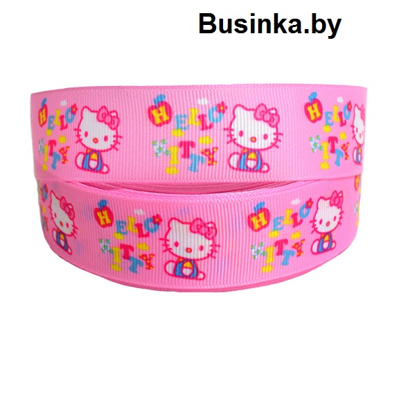 Репсовая лента «Hello Kitty» 2,5 см (5 метров) — изображение 1