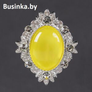 Серединки ювелирные  26*34 мм, серебро/жёлтый (1 шт)