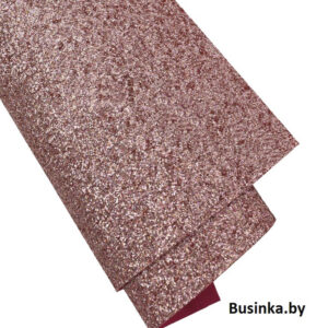 Кожзам с мелкими блёстками 20*30 см, нежно-розовый №2 (1 шт)