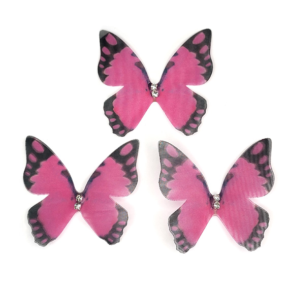 Бабочки шифоновые 5 см, двухслойные (1 шт) — изображение 1