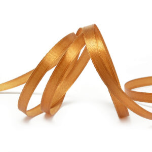 Атласная лента 0,6 см (3 метра), тёмное золото