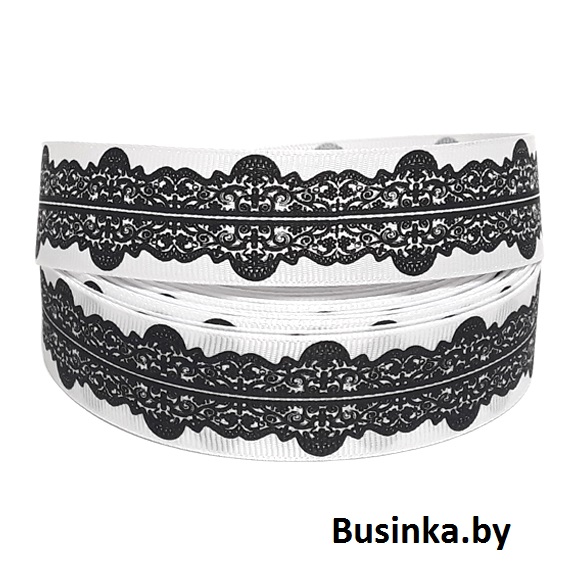 Репсовая лента "Узор" 2,5 см (1м) — изображение 1