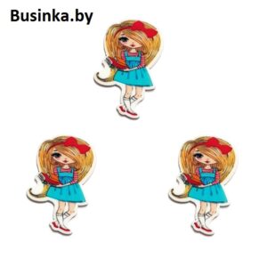 Кабошон-вырубка "Девочка" 24*38 мм  (1 шт)