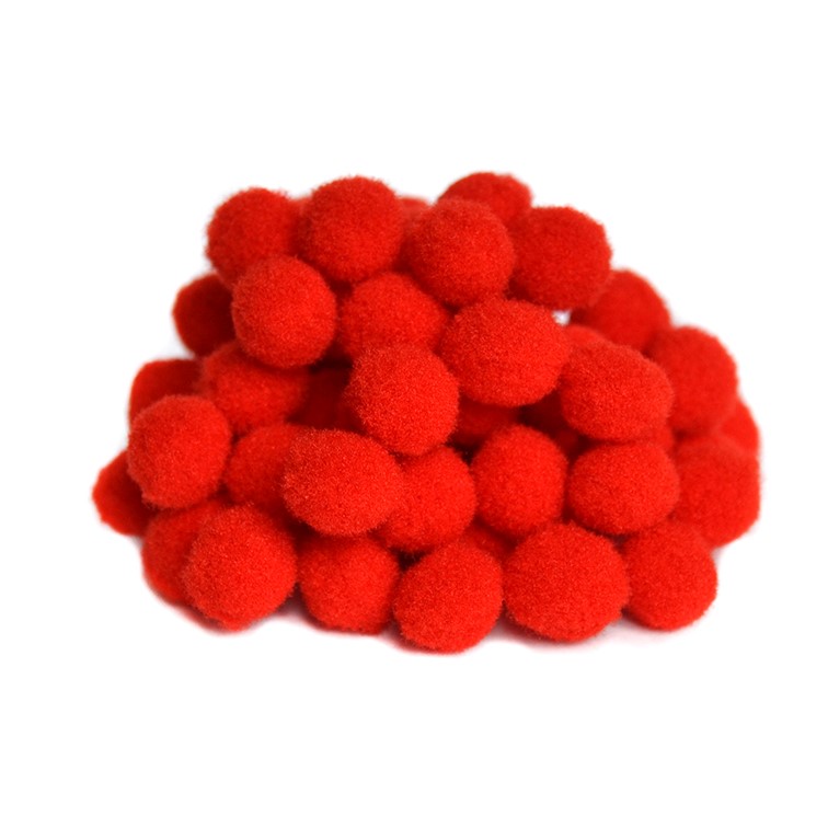 Помпоны Premium 1.5 см, красный, 10 шт — изображение 1