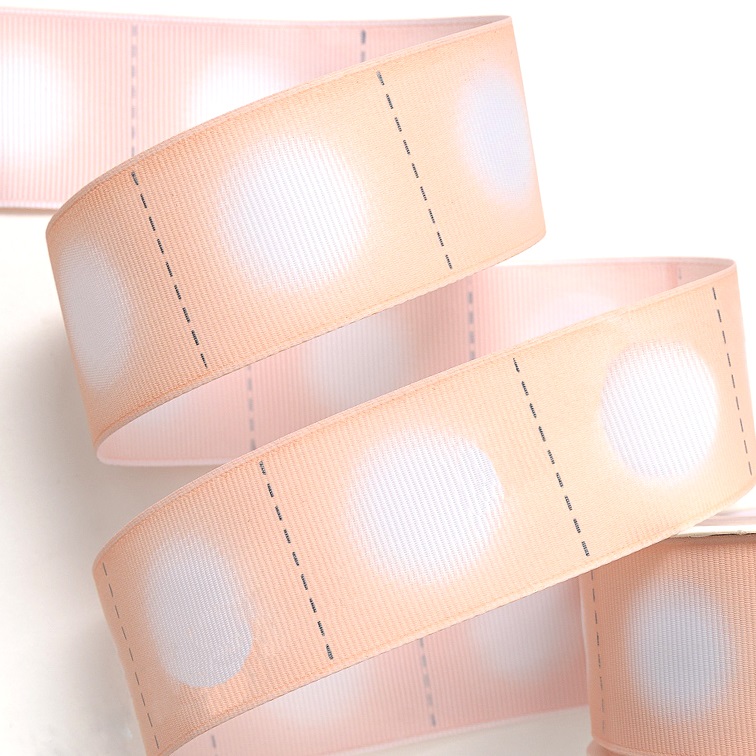 Лента репсовая для лепестков канзаши  4 см (1 м), персиковый — изображение 1