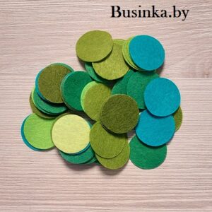 Фетровые пяточки 3.5 см, ассорти (50 шт)