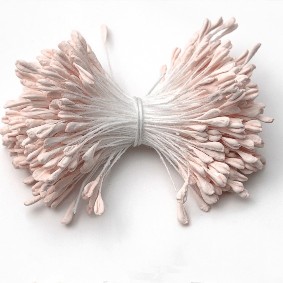 Тычинки для цветов матовые (30 нитей, 60 тычинок), пудра — изображение 1