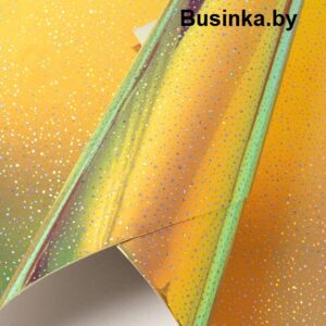 Кожзам зеркальный "Брызги " 20*30, золотой хамелеон (1 шт)