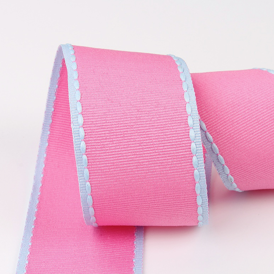 Текстильная лента с декоративным стежком, 4 см (1 метр) — изображение 1