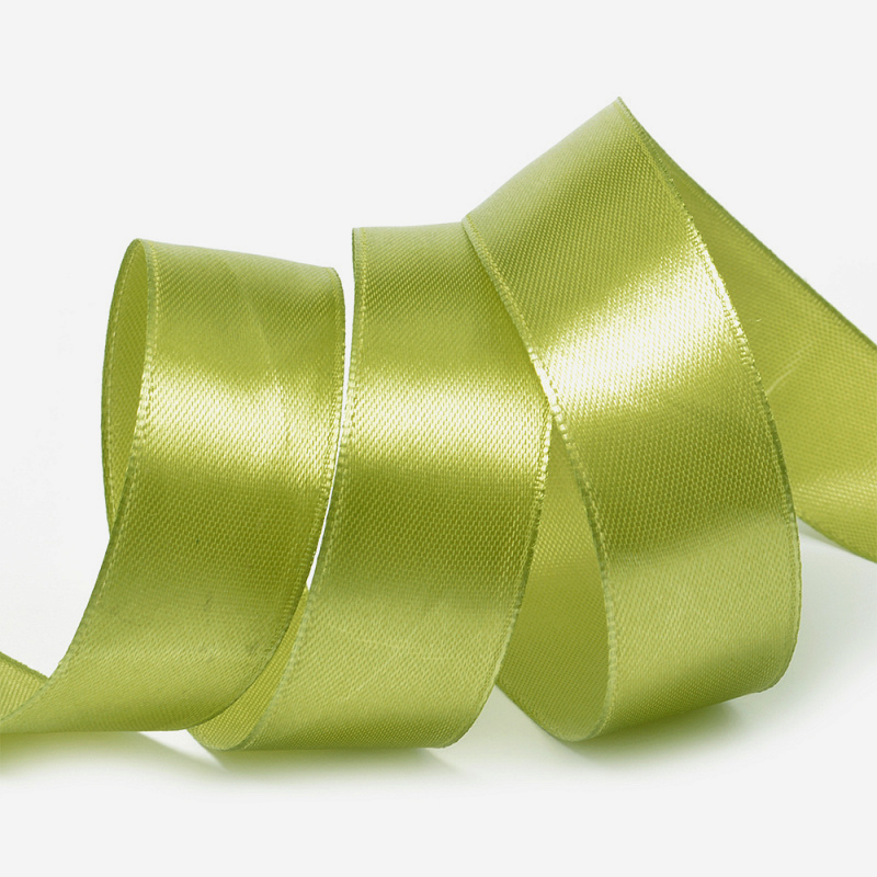 Атласные ленты 2,5 см (1 метр), оливковый — изображение 1