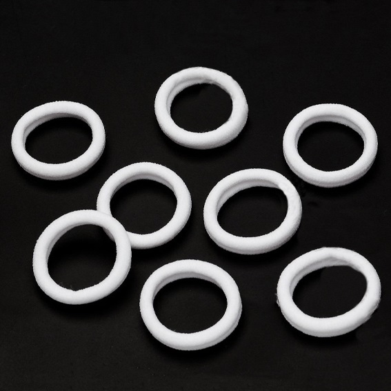 Бесшовные резинки для волос 3 см, Premium  (1 шт), белый — изображение 1