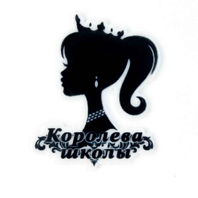 Кабошон-вырубка "Королева школы" 3,3*3,7 см — изображение 1