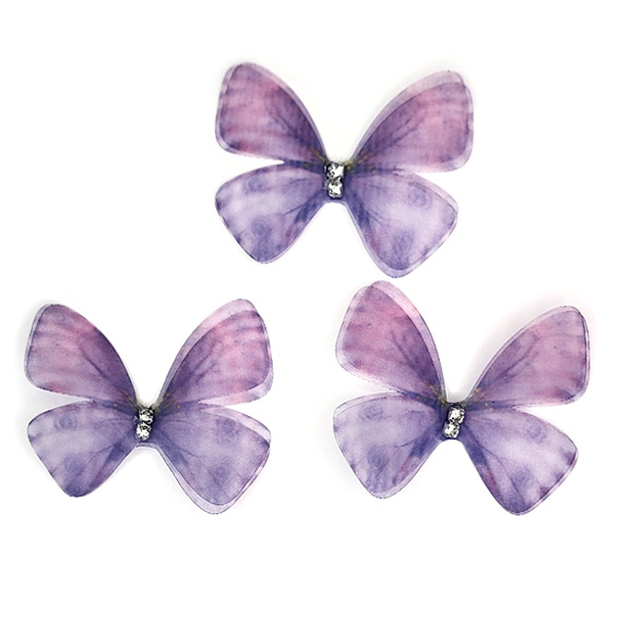 Бабочки шифоновые 5 см, двухслойные (1 шт) — изображение 1