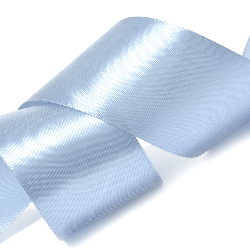 Атласная лента 4 см (бабина), голубой 54 — изображение 1