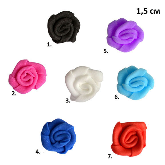 Головки цветов "Розы" 1,5 см (1 шт) — изображение 1