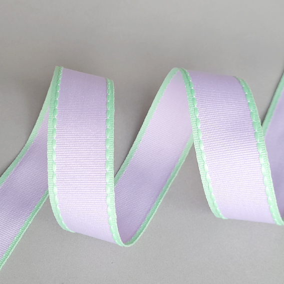 Текстильная лента с декоративным стежком, 2,5 см (1 метр) — изображение 1