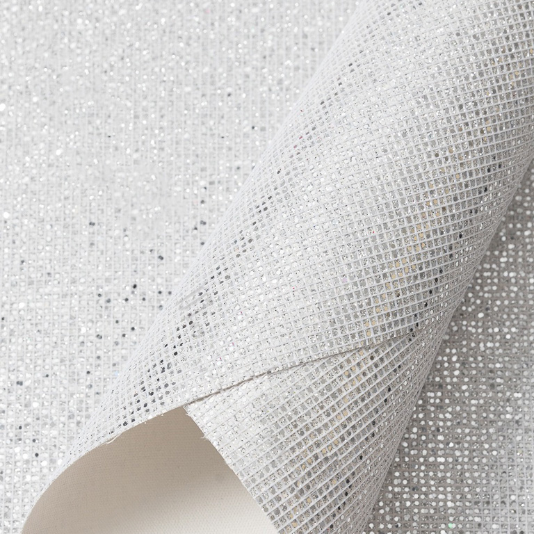 Кожзам "Квадратики" 21*29 см, серебро (1 шт) — изображение 1