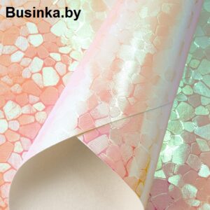 Кожзам "Камешки" 20*30 см, хамелеон (1 шт)