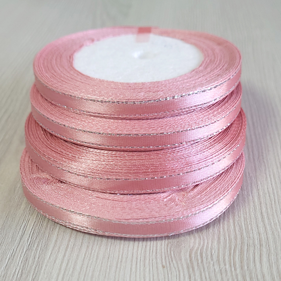 Атласная лента 0,6 см пенка 26/серебро (бабина) — изображение 1