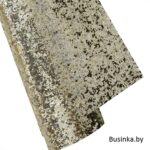 Кожзам с крупными блёстками 22*30 см, бежевый (1 шт)