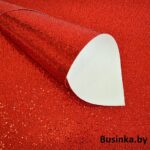 Кожзам соты 22*30 см, красный (1 шт)