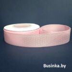 Репсовая лента "Мелкий горох" 2.5 см, розовый