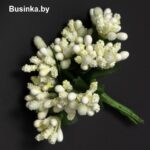 Тычинки с сахарной вставкой, кремовый 1 шт (12 минибукетов)