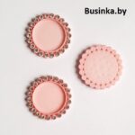 Крышечка со стразами розовый 25 мм (1 шт)