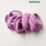 Бесшовные резинки для волос 3 см, сиреневый (10 шт)
