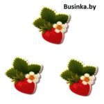 Кабошон-вырубка "Клубничка" 37*40 мм  (1 шт)