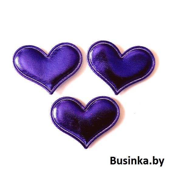 Патч 3D глянец «Сердце» 3*3,6 см, фиолетовый