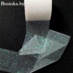 Фатин с блестками  5.5 см, белый
