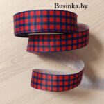 Репсовая лента "Клетка" 2,5 см (1м)