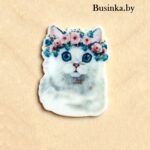 Кабошон-вырубка "Кошечка" 2,6*3,2 см (1 шт)