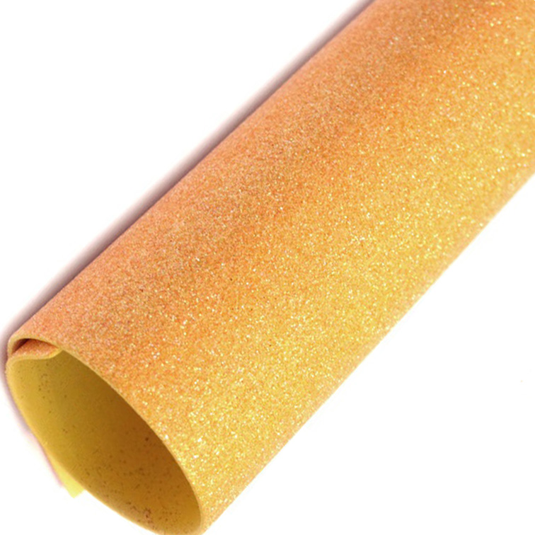 Фоамиран глиттерный 1,7-2 мм Premium 20*29.5 см, жёлтый перламутр (1 шт)