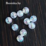 Бусины 8 мм (30 шт), прозрачные радужные