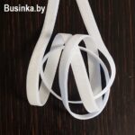 Бархатная лента 1 см, белый (1 метр)