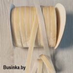 Бархатная лента 1 см, айвори (кремовый) (1 метр)