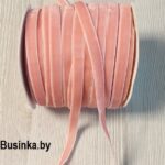 Бархатная лента 1 см, нежно-розовый (1 метр)