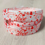 Репсовая лента с рисунком "LOVE" 2,5 см (1м)