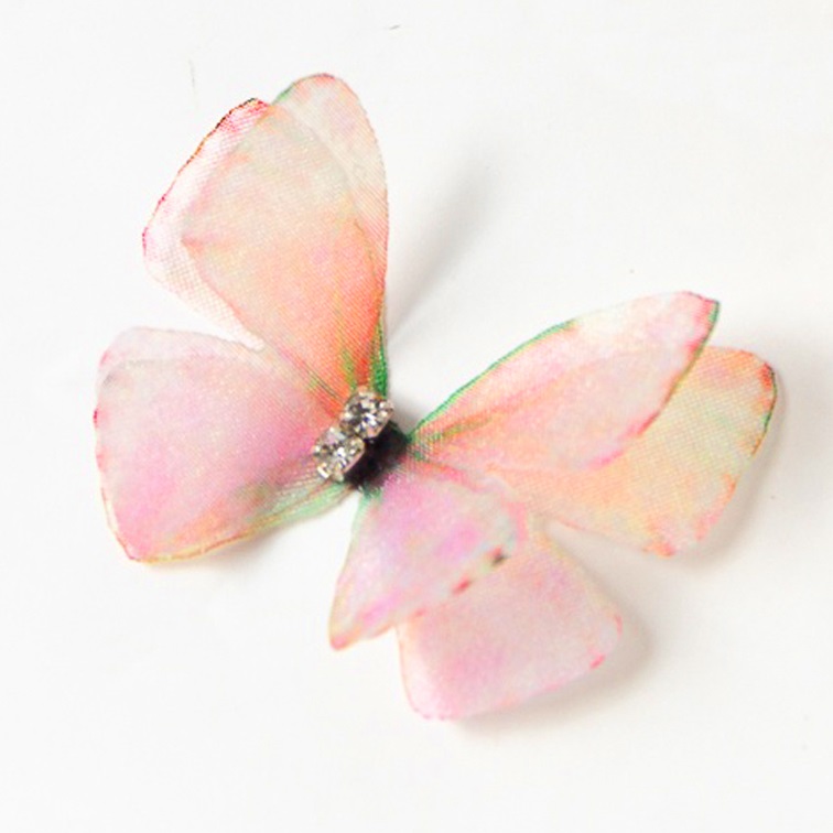 Бабочки шифоновые 3 см, двухслойные (1 шт)