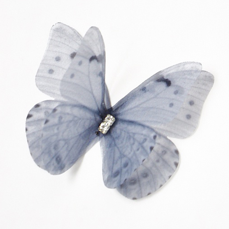 Бабочки шифоновые 4,5 см, двухслойные (1 шт)