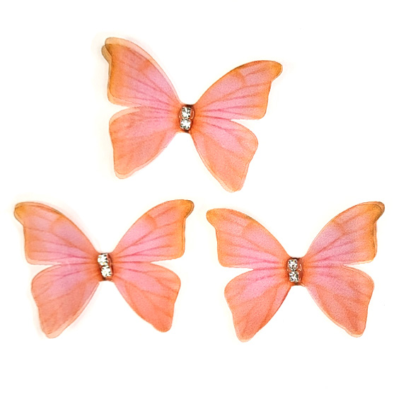 Бабочки шифоновые 5 см, двухслойные (1 шт)