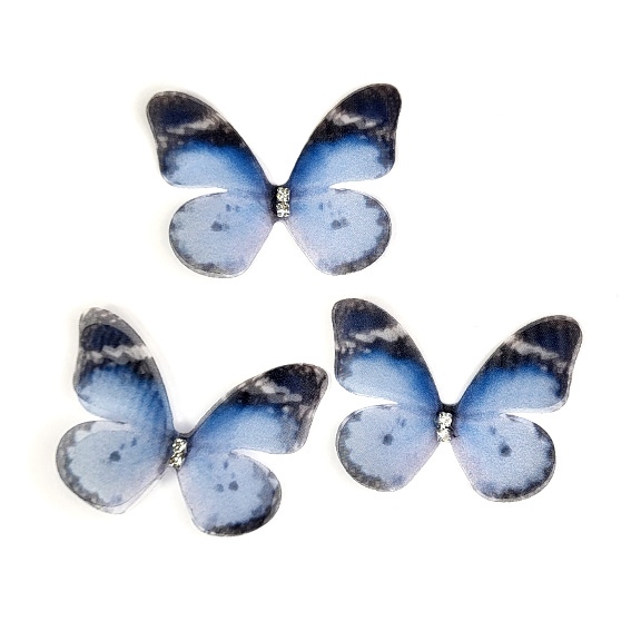 Бабочки шифоновые 5 см, двухслойные (1 шт)