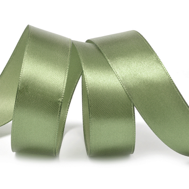 АТЛ ОЛИВК 183 Атласная лента 2.5 см (бабина), оливковый 183 — изображение 1